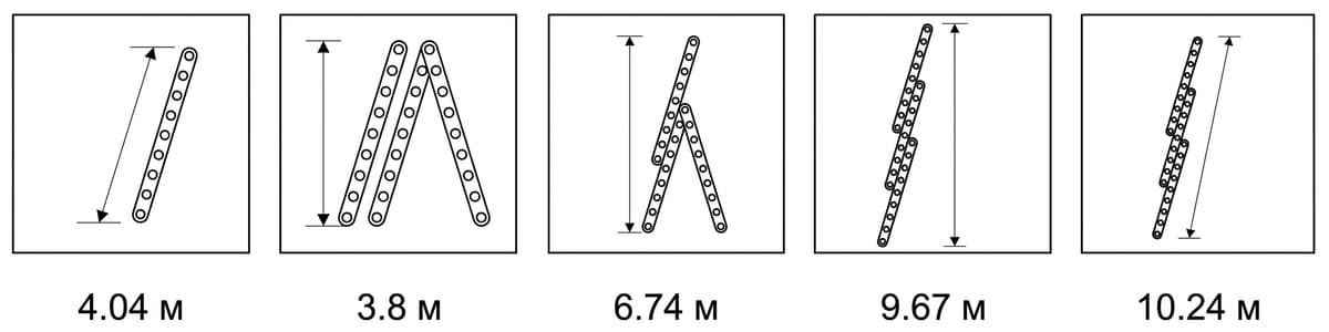 Лестница трехсекционная универсальная Эйфель Ювелир Плакат 3x12