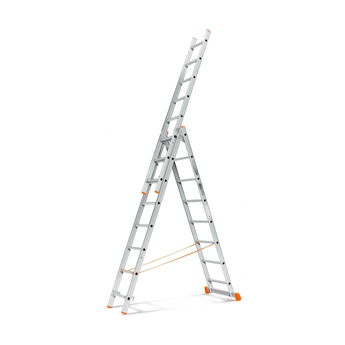 Трехсекционная лестница Эйфель Гранит 3x7