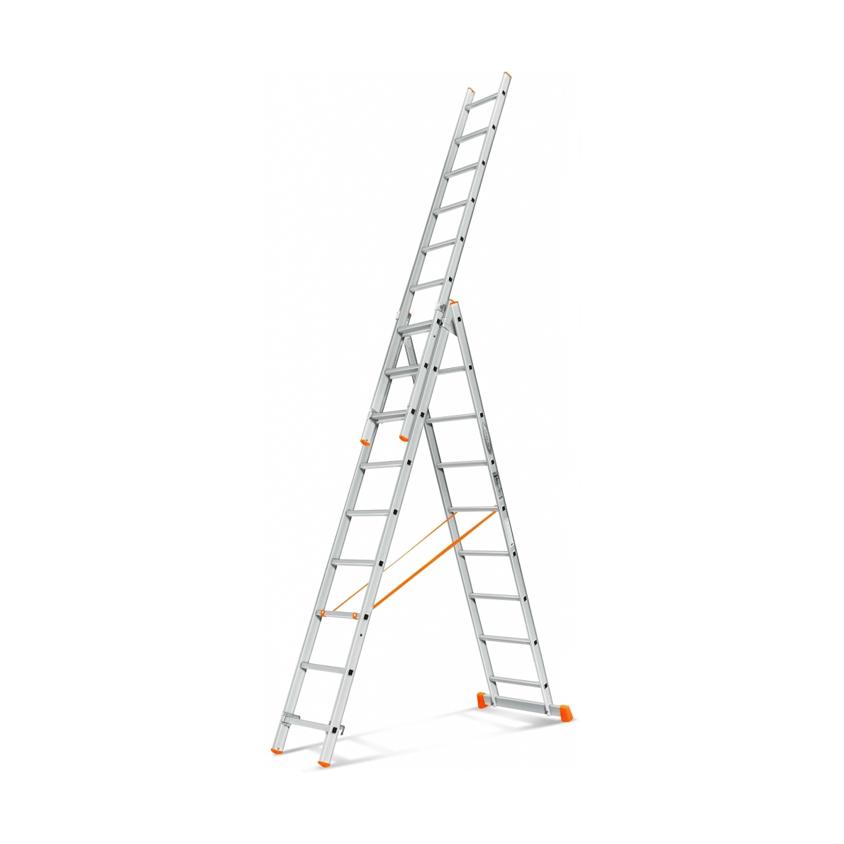 Трехсекционная лестница Эйфель Гранит 3x9